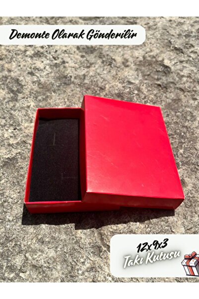 Fatih Kutu 12x9x3 - Kırmızı Renk Süngerli Takı Kutusu [demonte 25 Adet]