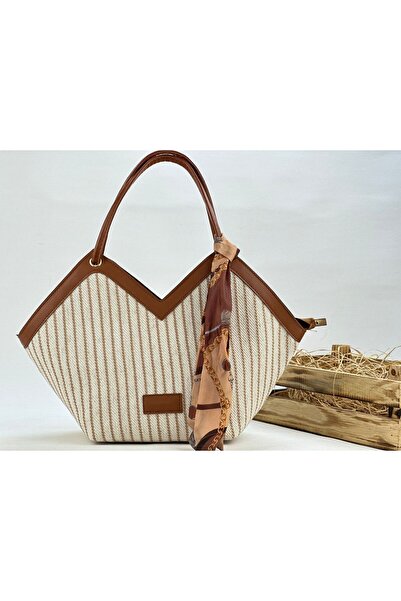 KOÇAK ÇANTA Geantă de mână de umăr pentru femei cu fermoar din paie și detali...