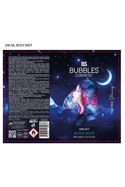 bs bubbles cosmetic Nıght Body Mıst Vücut Spreyi