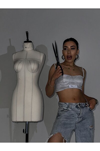 Gülşah Evecen Özel Tasarım Calcite Simli Top Bralet