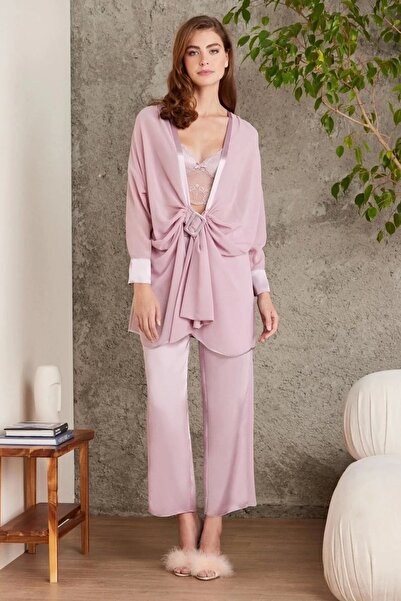 Pierre Cardin 7025 Women's 4-Piece Satin Suit Bridal Dowry Set