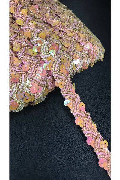 Ozpas Pink Decorative Strip - 1.5cm, Width 2m Strip with Sequin