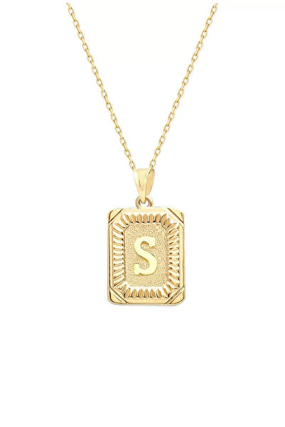 Sahira Jewelry S Harfi Vintage Kesim 14 K Altın Kaplama Kadın Kolye