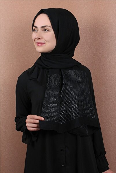 Eşarppark Liza Simli Şal 2629-1 Siyah