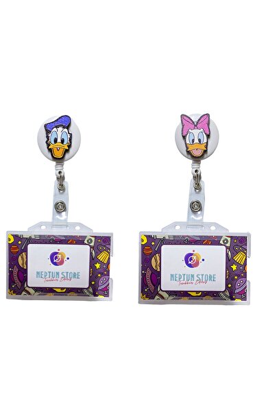 neptünstore مجموعة حمل البطاقات والبطاقات المكونة من قطعتين من دونالد وديزي د...