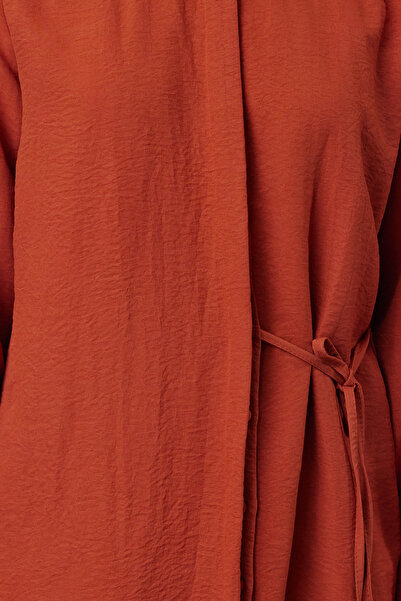Trendyol Modest Aerobin Woven Brick Color Shirt - Waist Tied TCTSS22GO0105