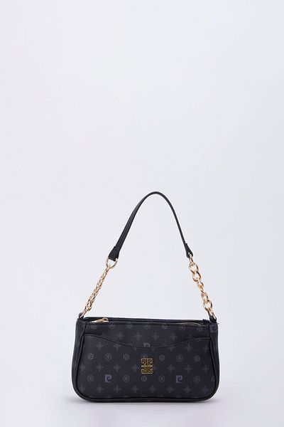 Pierre Cardin Γυναικεία Τσάντα ώμου Μαύρη Monogram 05PO23Y1725