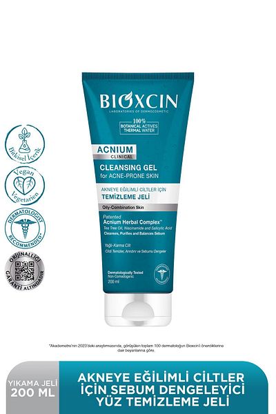 Bioxcin Acnium Sebum Balancing Face Wash Gel 200 ml