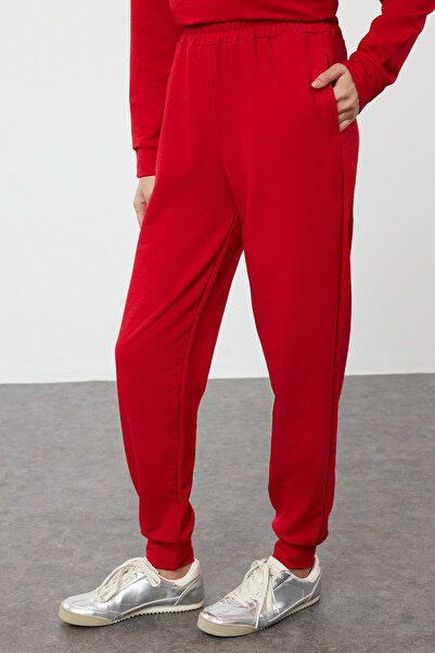 Trendyol Modest Σετ αθλητικής φόρμας με κουκούλα με στάμπα σλόγκαν - TCTAW23EN00059