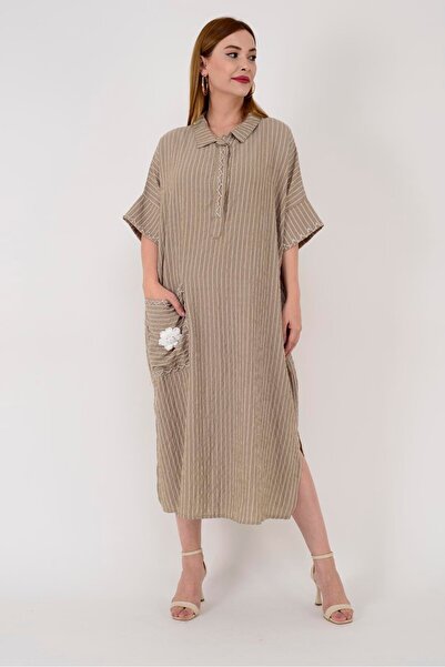 Park Moda Adn001 Φόρεμα με διπλό σχιστό μεγάλο μέγεθος