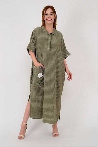Park Moda Adn001 Rochie oversize, blunt, cu fantă dublă