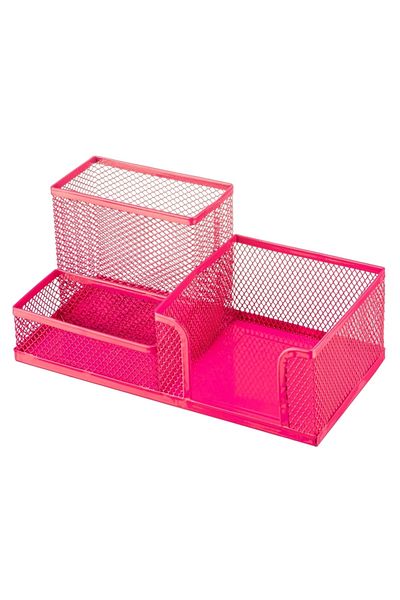 Bigpoint Metal Perforated 3 Compartment Set Pink