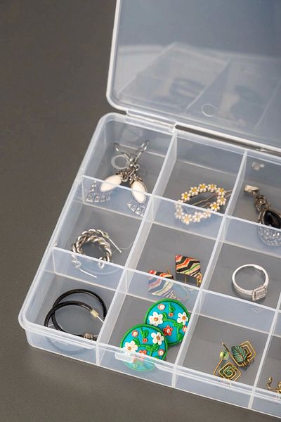 Ecolux 3 Pieces - 18 Compartments Jewelry Necklace Bead Earring Bracelet Organizer