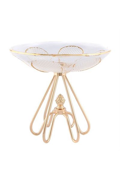 Vitale Zerah Metal Standing Bowl 20X18 cm Ak.Ho0011