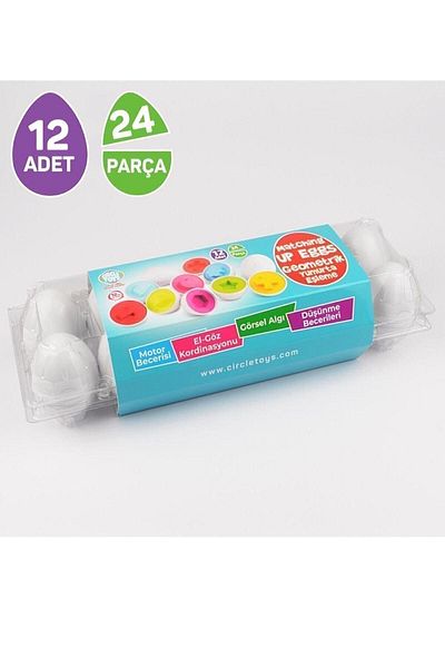 Circle Toys بيض على شكل 12 قطعة.