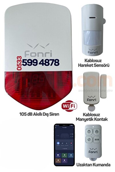 AlGeliyo Fonri Alarm Smart Fonri Kablosuz Akıllı Hırsız Alarm Sistemi Fonri W...