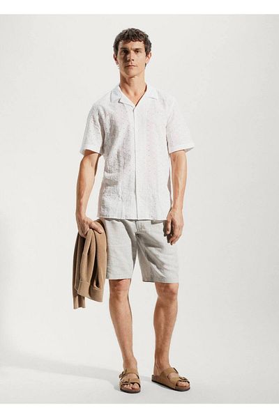 MANGO Man Shorts aus 100% Leinen