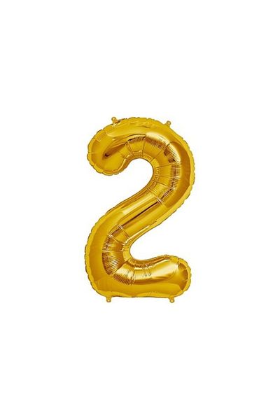 Kavalingo 34 Inch 75 Cm Number Foil Balloon - Pack of 2 Gold