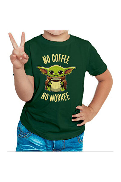 oneagılyazı BEZ KAFE - Dječja dizajnerska Štampano majica