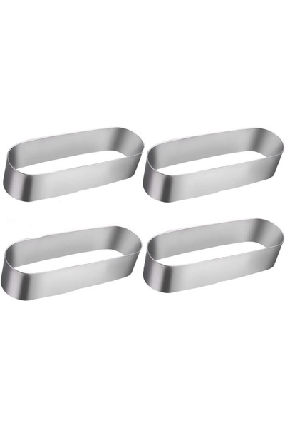 Nar kalıp تورتة وكعكة بيضاوية من الفولاذ المقاوم للصدأ - قطر 13x4.5 سم، عمق 4 سم