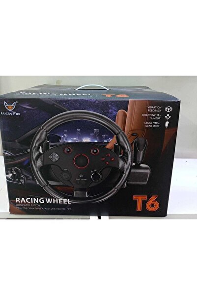 MKMTEKNOLOJİ T6 Racing Whell Ps4 Xbox Switch Pc Uyumlu Direksiyon Seti