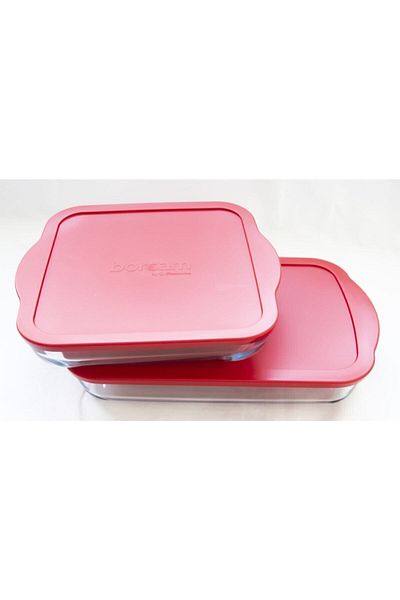 Paşabahçe Borcam Red Plastic Covered Square Tray and Rectangular Tray 59024-59124 Fma03122 Fma04603