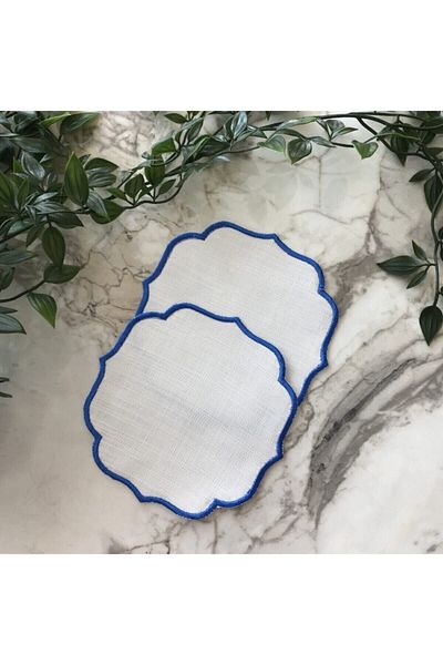 Kristal Tasarım 2-Piece Plain Cocktail Napkin | Blue