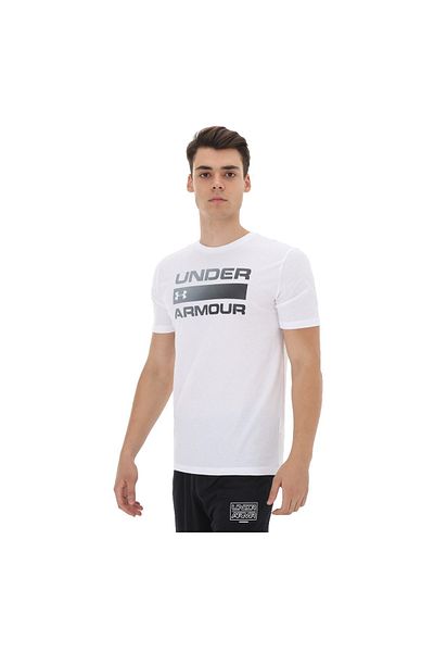 Under Armour A1329582-100-100 Ua Team Issue Wordmark Ss Ανδρικό μπλουζάκι λευκό