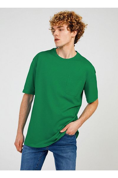 The Crow Ανδρικό μπλουζάκι Crew Neck Απλό γαλάζιο Tc9011