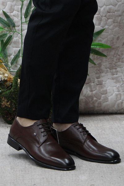 Pierre Cardin 63585 Ανδρικά κλασικά παπούτσια από γνήσιο δέρμα Tan