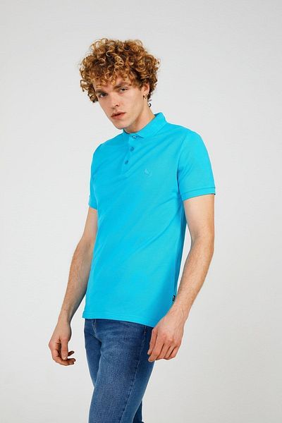 The Crow Ανδρικό μπλουζάκι Father Basic Polo Blue