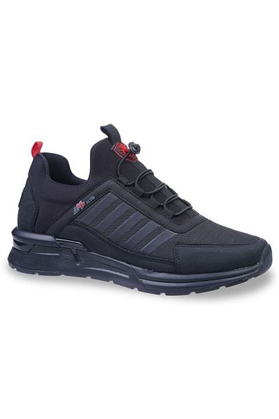 M.P. 232-1263 Mp Ανδρικά αθλητικά casual μαύρα-κόκκινα ανδρικά καθημερινά παπούτσια