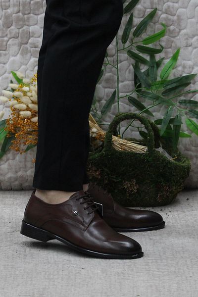Pierre Cardin 63585 Ανδρικά κλασικά παπούτσια από γνήσιο δέρμα Tan