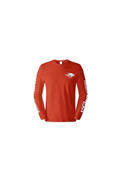 THE NORTH FACE M Outdoor L/s Graphıc Tee Kırmızı Erkek Tshirt