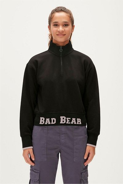 Bad Bear ZOE HALF-ZIP SWEATSHIRT NAVY BLUE Women's Sweatshirt