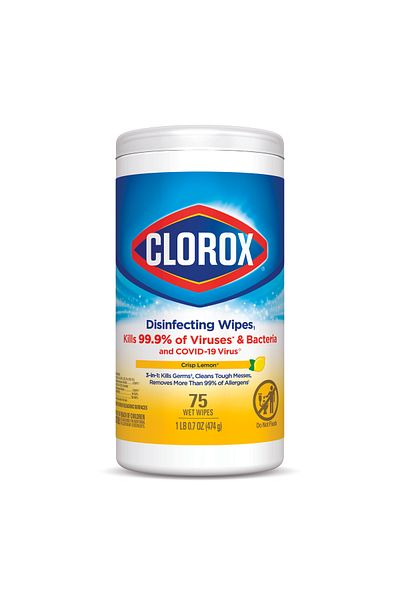 Clorox Disinfecting Wipes Lemon Fresh, BlEach Free Cleaning Wipes - 75 Wipes