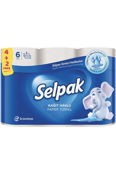 Selpak Comfort Kitchen Towel 2 Ply 4 Roll 2 Free
