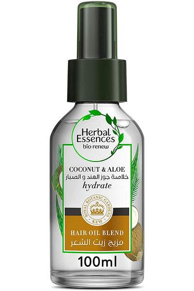Herbal Essences زيت جوز الهند والصبار لجميع أنواع الشعر 100 مل