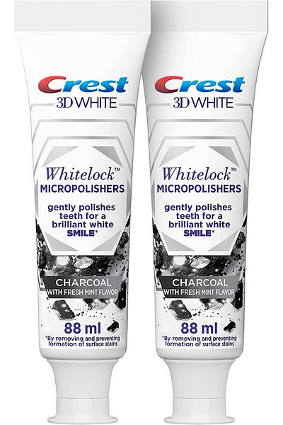 CREST 3D White Whitelock Micropolishers Toothpaste with Charcoal Peppermint Flavor 88ml? DuaLPack