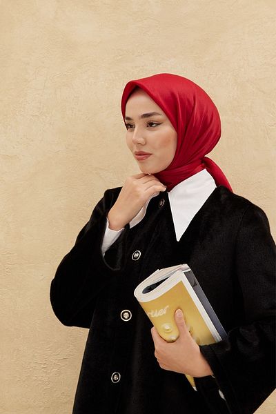 Silk Home Plain Shiny Scarf 75006-34