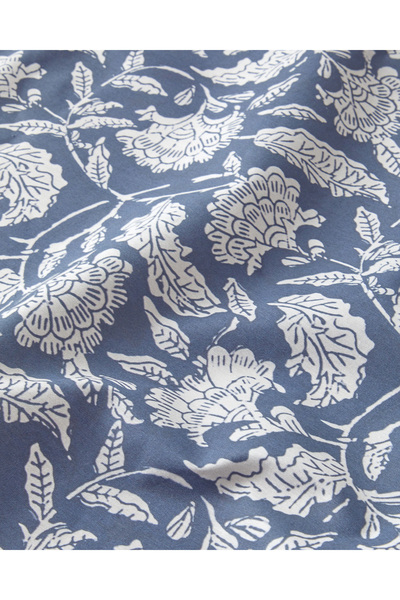 English Home Lenna Pamuk Polyester Su Geçirmez Masa Örtüsü 150x200 cm Lacivert