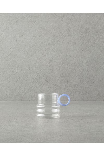 English Home Blue Borosilcate Glass Mug Ring