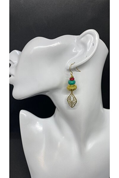 Porsuk Alternatif Handmade Ethnic Authentic Brass Women's Earrings