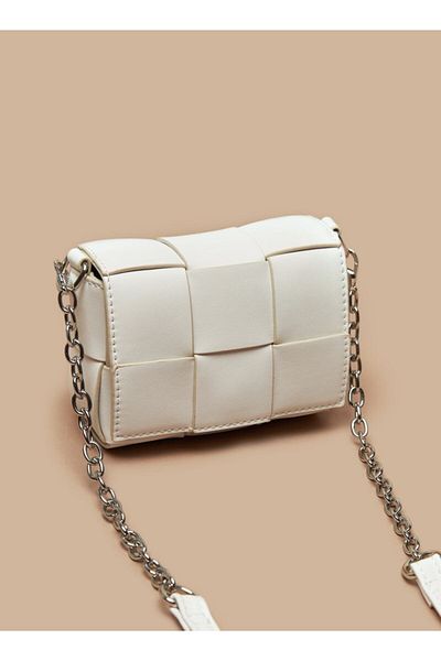 Flora Bella by Shoexpress Checked Crossbody Bag with Chain Handle