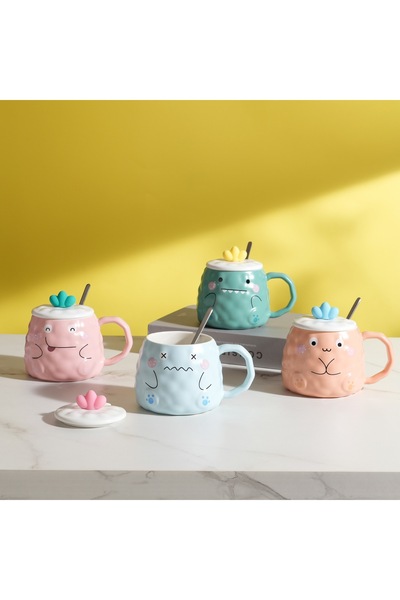 Livava Dinosaur Ceramic Mug, Blue, 13X8