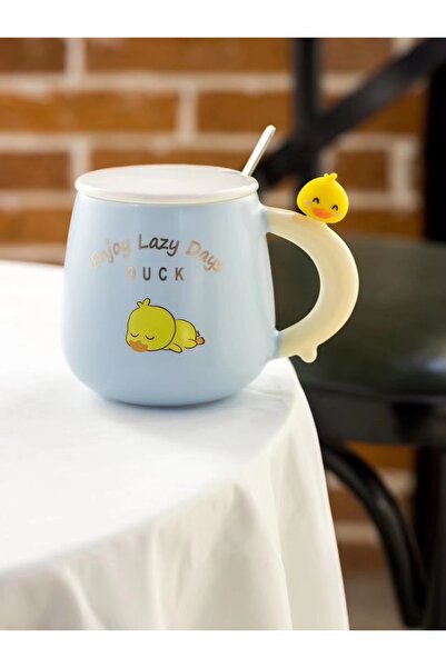 Livava Lazy Duck Ceramic Mug, Blue, 9X8