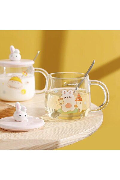 Livava Naughty Rabbit Glass Mug, 9X8