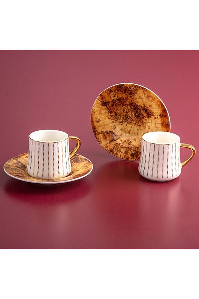 Jumbo World Coffee Cup Set for 2 People