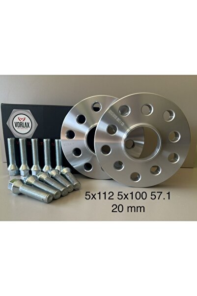 VORLAX Volkswagen Uyumlu Spacer 5x112 5x100 57.1 20mm 2 Adet Spacer Ve 10 Ade...