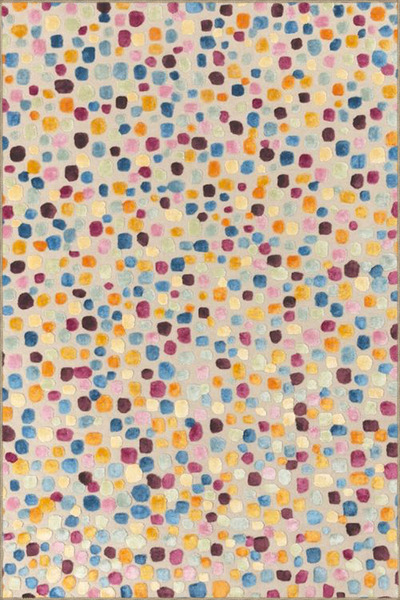 Rugs Modern Halı Çok Renkli Noktalı Desenli Dokuma Taban Halı ve Yıkanabilir ...